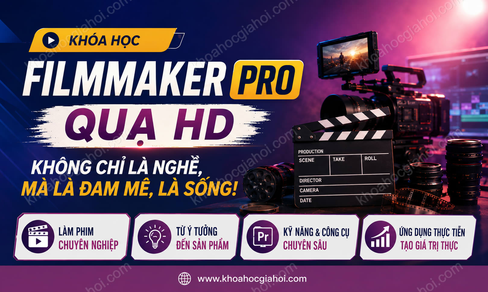 Khóa Học Filmmaker Pro – Quạ HD – Không Chỉ Là Nghề, Mà Là Đam Mê, Là Sống!