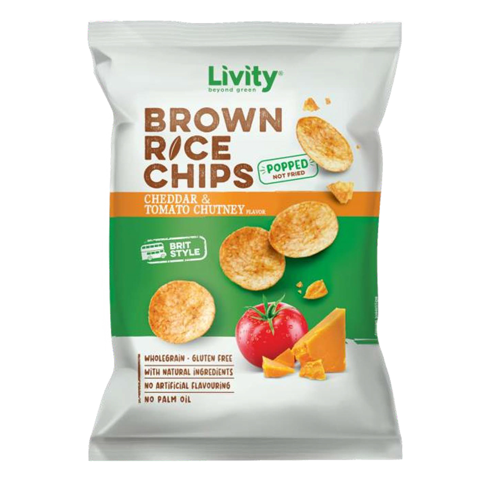 LIVITY CHIP BRIT STYLE CHEDDAR TOMATO CHUTNEY