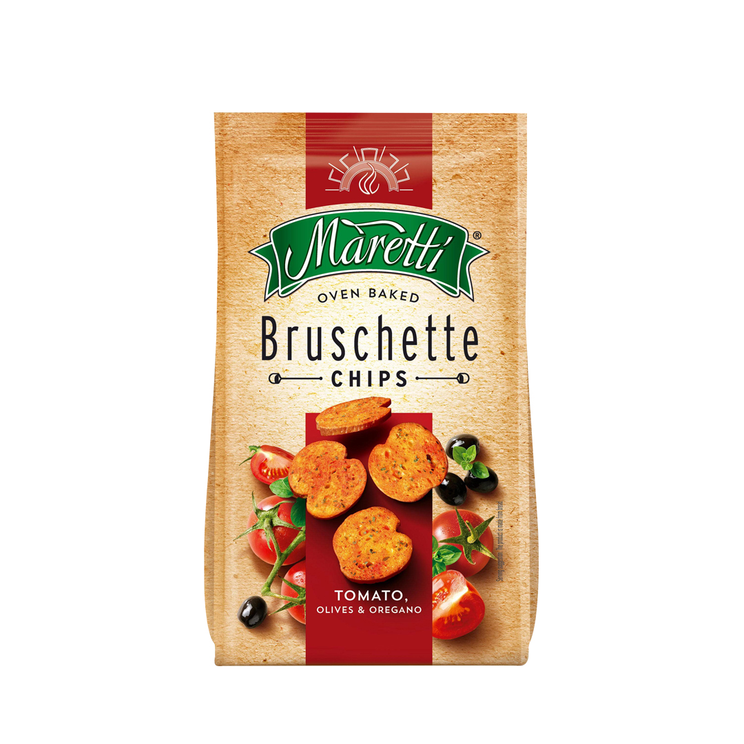 MARETTI BRUSCHETTE CHIPS TOMATO, OLIVE & OREGANO
