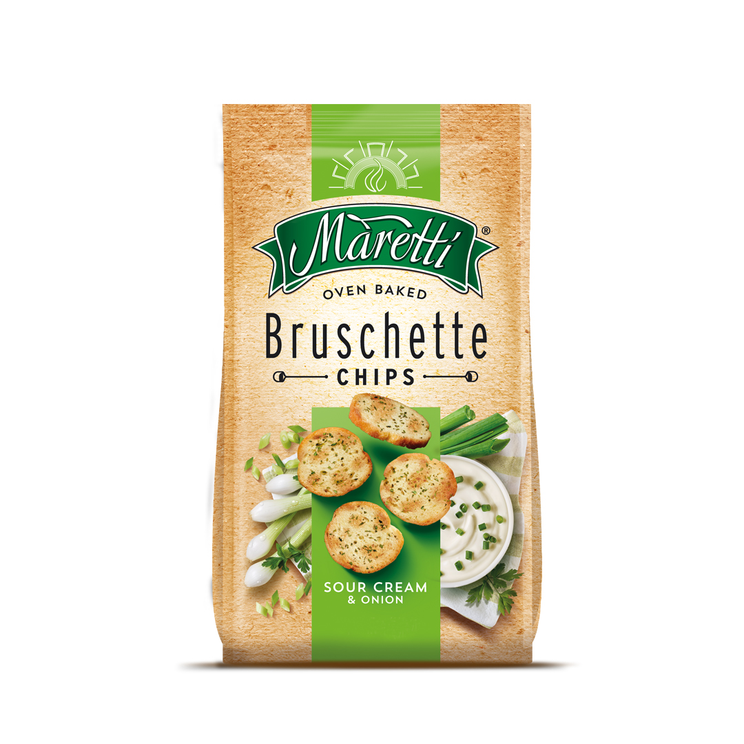 MARETTI BRUSCHETTE CHIPS SOUR CREAM ONION