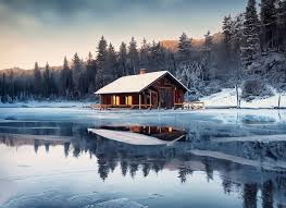Image of Frozen Lake View Cabin