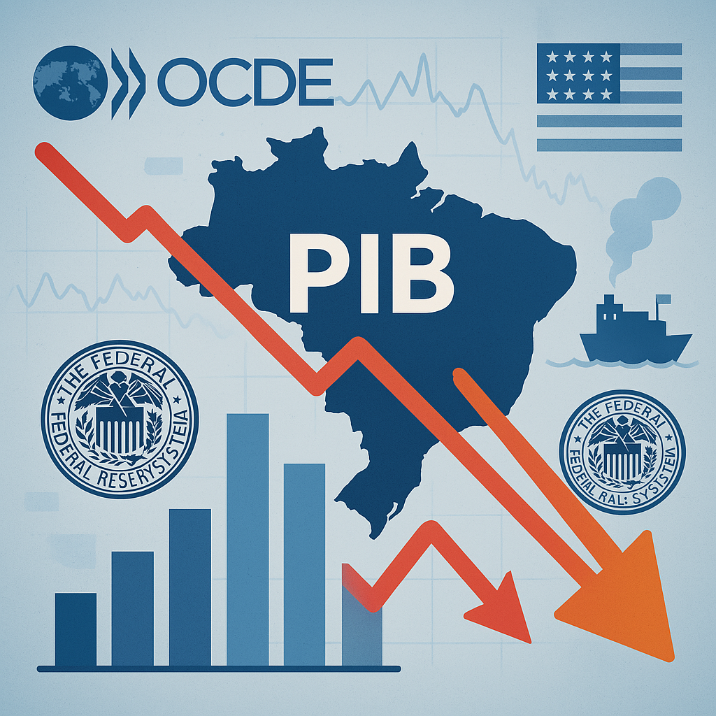 OCDE e Boletim Focus cortam projeção do PIB do Brasil.