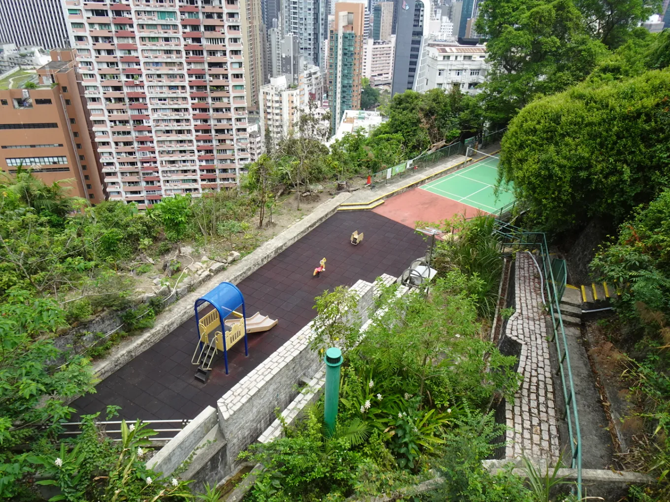 Bowen Road Temporary Playground pickleball court in Wan Chai