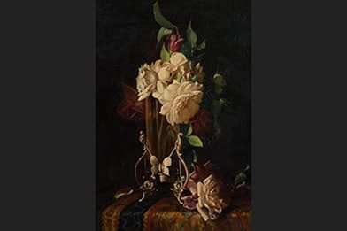 Frederick Stone Batcheller Painting for Sale - Flowers in a Victorian Vase