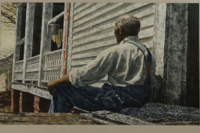 Allen Blagden 19th Century Painting For Sale - Thinking Man