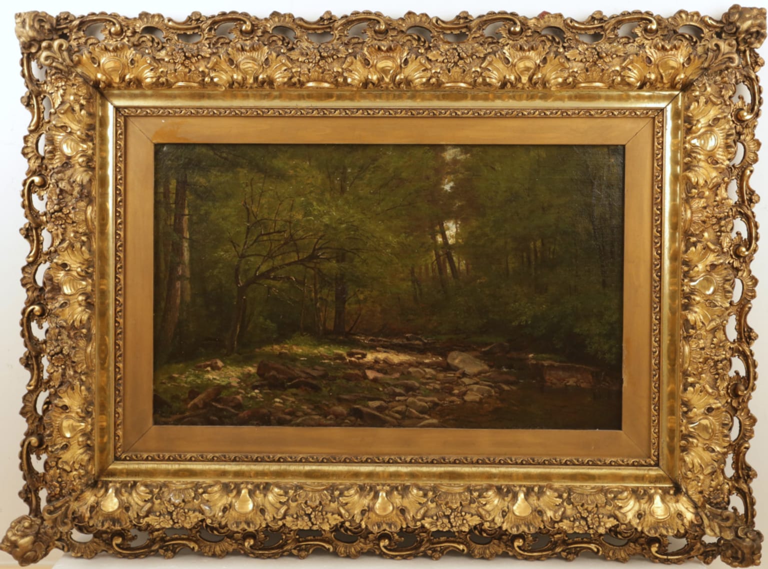 George Hetzel's Sunlit Creek Victorian Painting