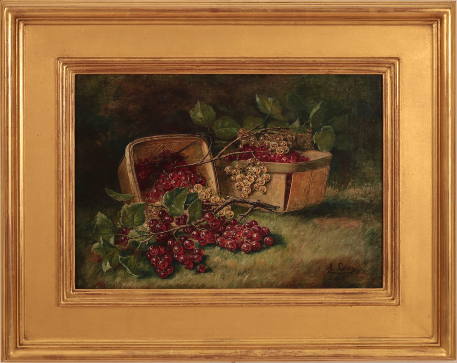 August Laux - Currants - 19th Century American Fine Art