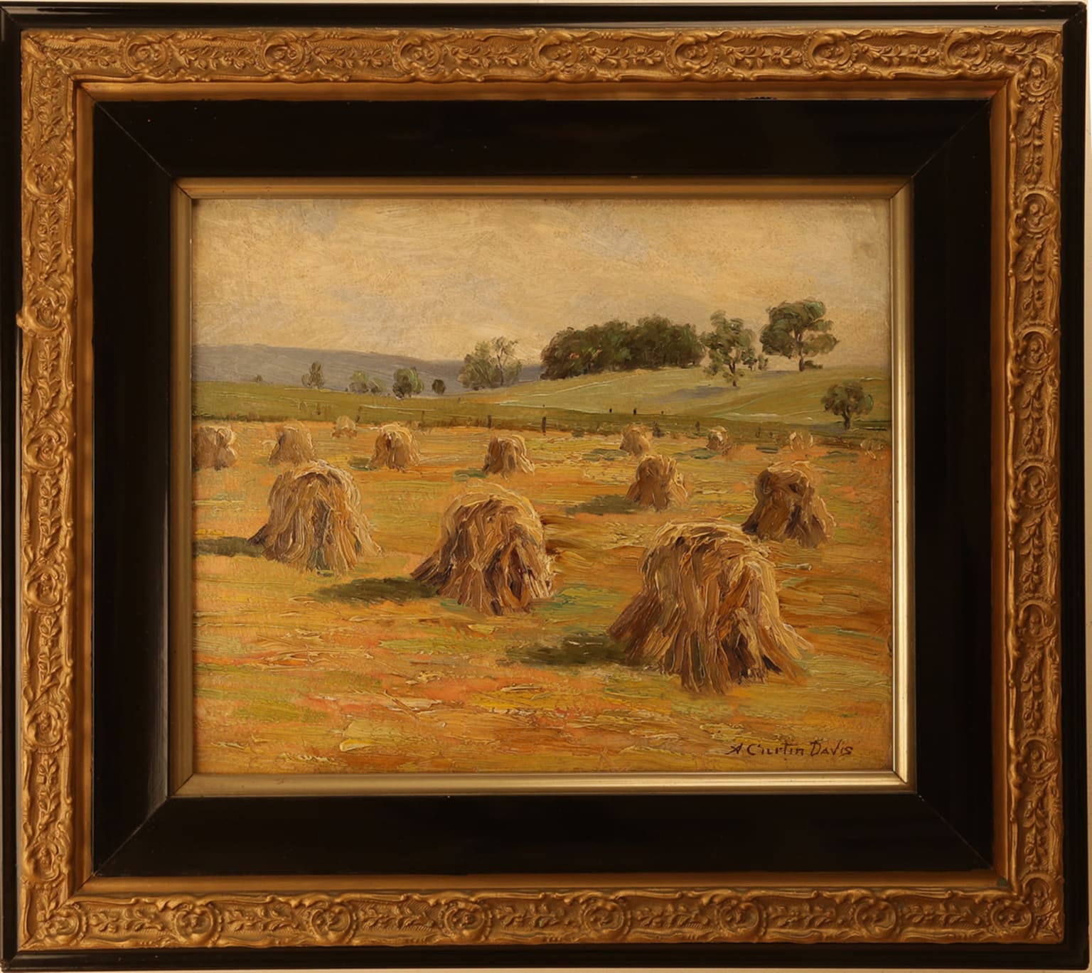 Andrew Curtain Davis - The Haystacks Painting For Sale