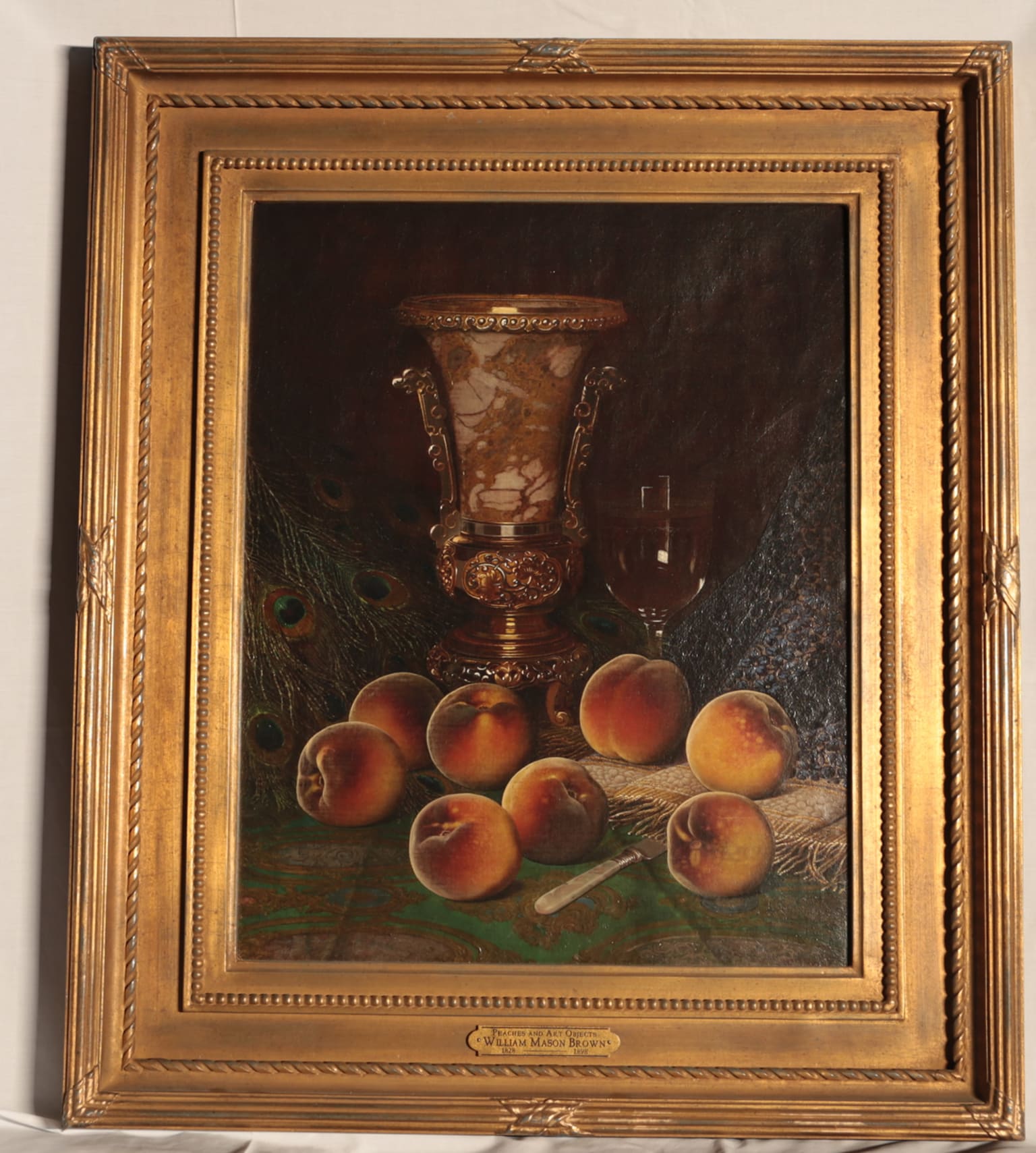 William Mason Brown - Peaches with Art Objects Painting