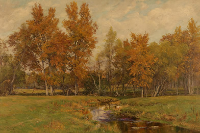 Olive Parker Black - Fall Landscape with Creek   $10,500 
