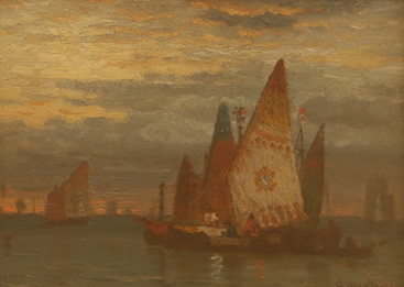 John Joseph Enneking - Sails in Venice   $2,500 
