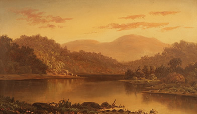 William Lewis Marple – Reflections on the Lake   $5,800
