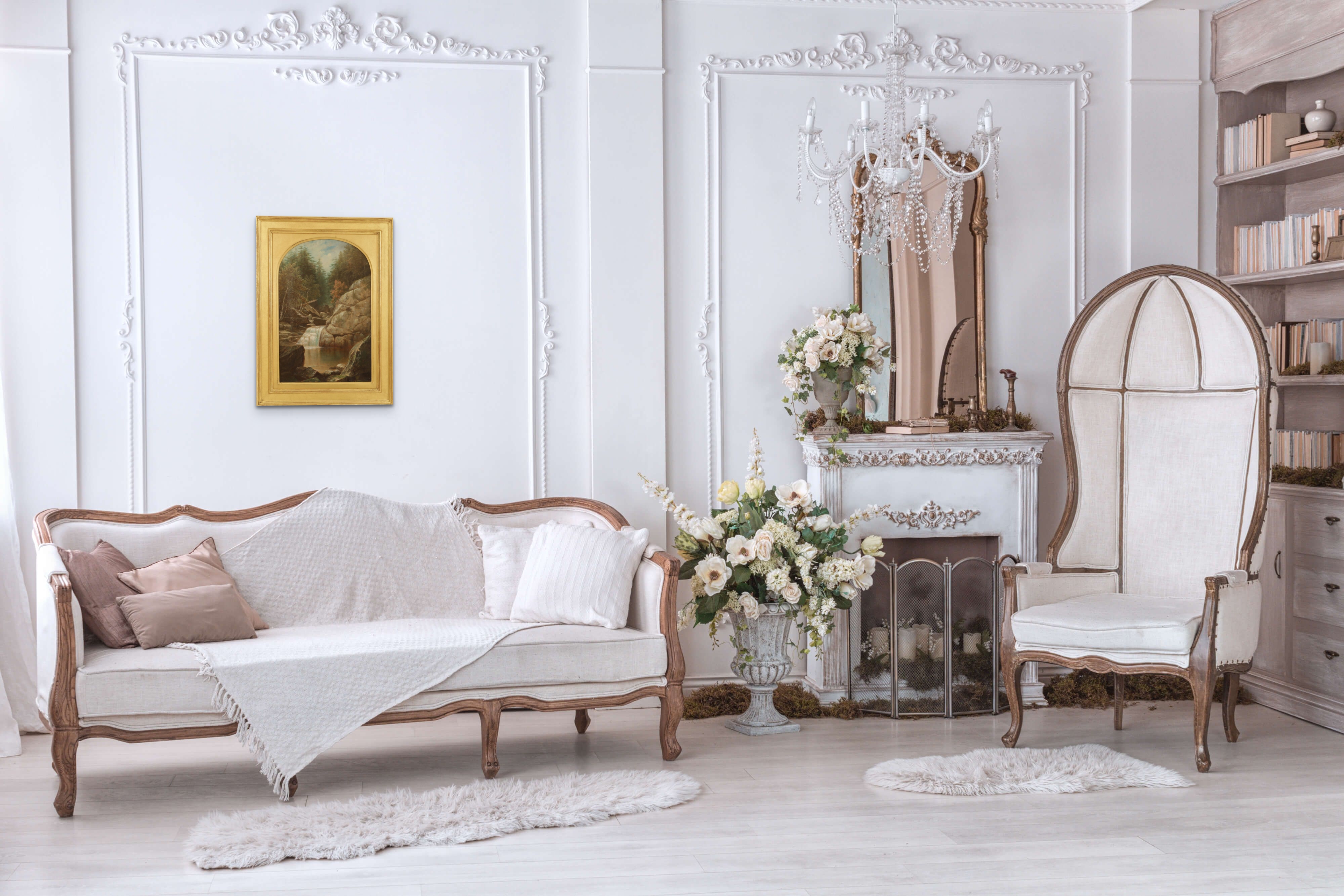 William Ruthven Wheeler Rocky Outcrop With Waterfall