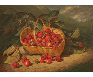 Frederick Stone Batcheller - Basket of Strawberries in Landscape