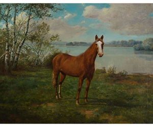 Charles Grant Beauregard - Horse in Landscape