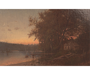 Max Weyl - Sunset Landscape with Cabin