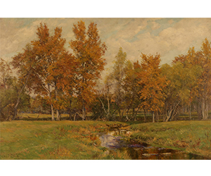 Olive Parker Black - Fall Landscape with Creek