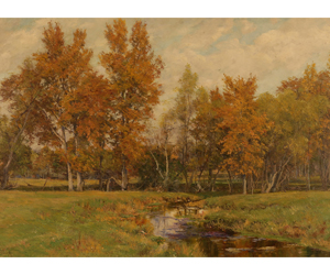 Olive Parker Black - Fall Landscape with Creek