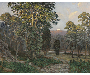 James C. Groves - August Dawn, The Moon Setting