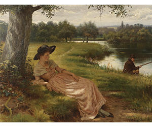 George Goodwin Kilburne - Adoring from the Shade