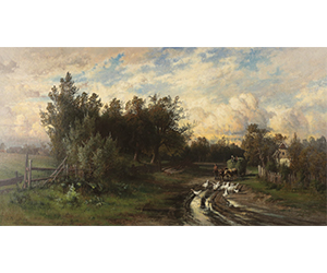 Carl Philipp Weber - Hay Wagon and Geese