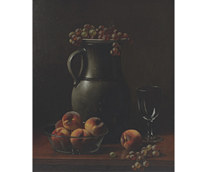 Albert Francis King - Clay Jug and Goblet with Peaches and Grapes
