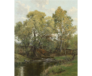 Olive Parker Black -  Trees Along a Stream Bank