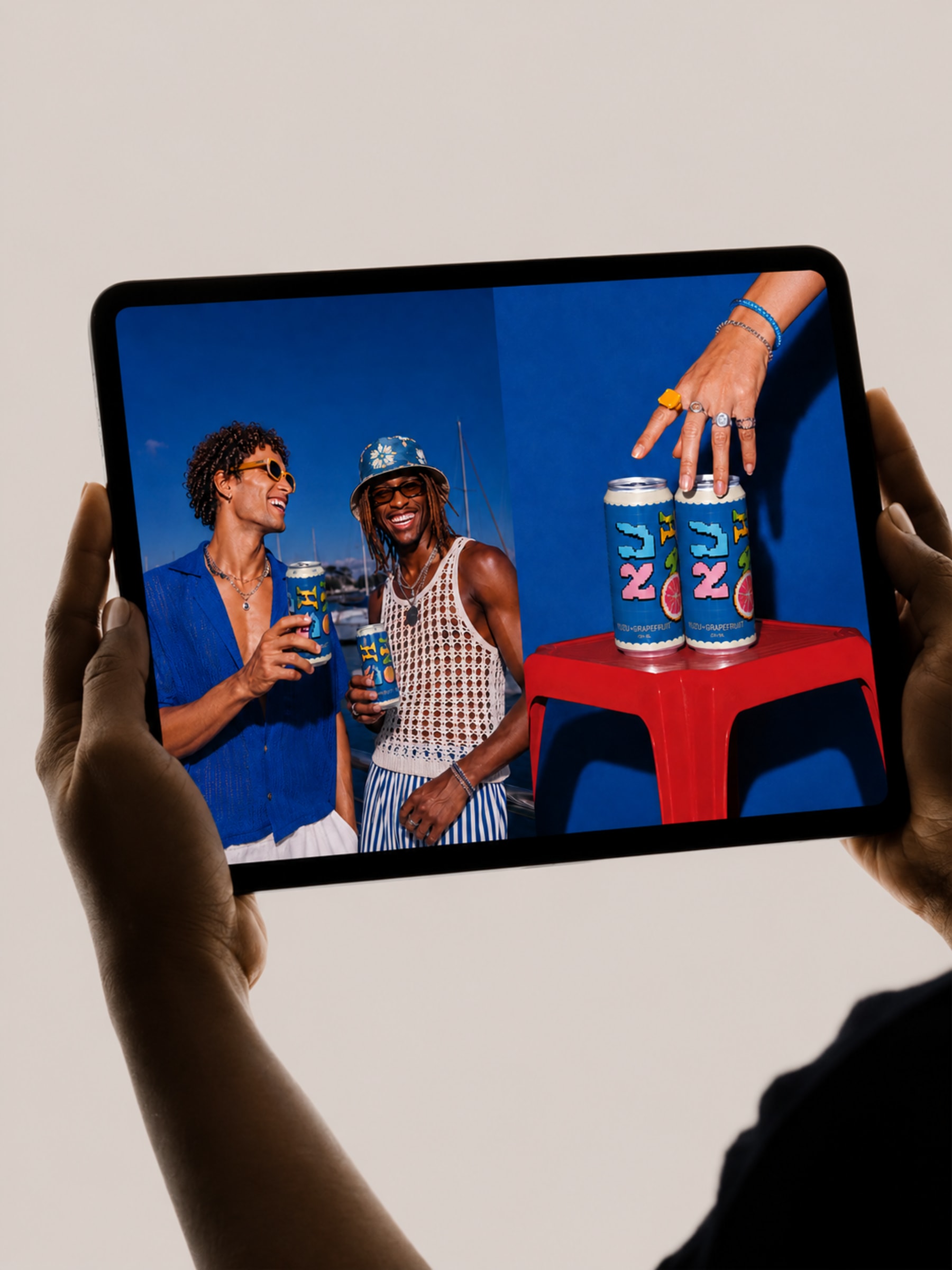 KUSY — Identité colorée et packaging pour une boisson pétillante à l’univers social, joyeux et immédiatement reconnaissable.