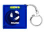 Translucent Blue Tape Measure with Level Key Chain