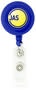 Blue Round Retractable Badge Holder