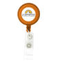 Orange Round Retractable Badge Holder