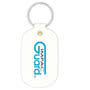 Solid White Flexible PVC Oval Keychain