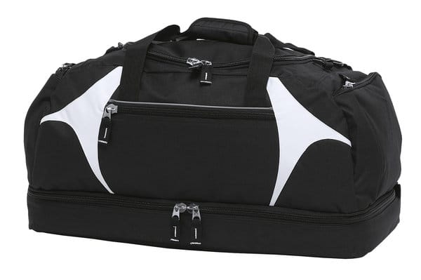 Black/White Spliced Zenith Sports Bag