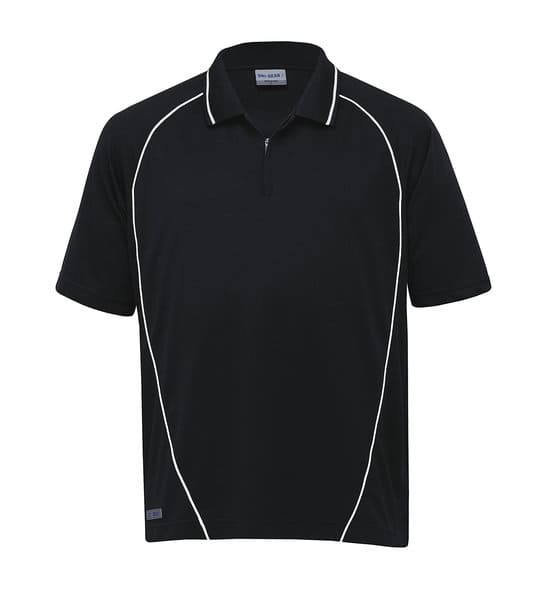 Black/White Dri Gear Piped Ottoman Instinct Polo