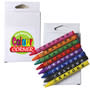 Assorted Colour Crayons in White Cardboard Box