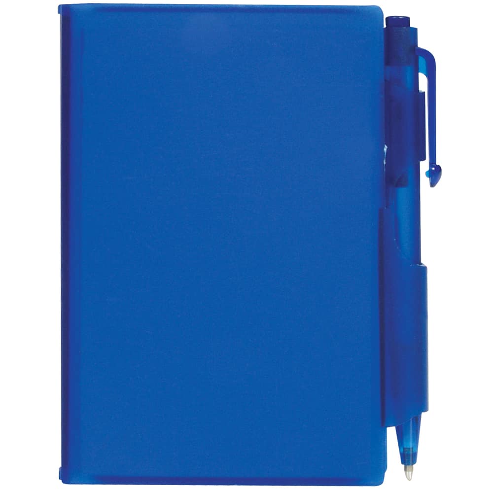 Transparent Blue Pocket Partner Notebook with Pen