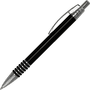 Black Focus Slimline Metal Pen with Rubber Grips