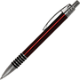 Red Focus Slimline Metal Pen with Rubber Grips