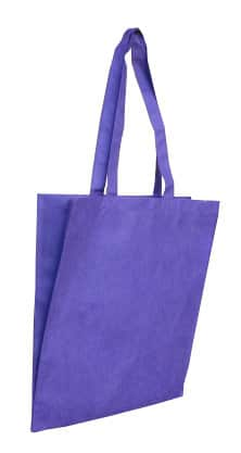 Purple Non Woven Tote With V Gusset