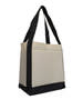 Cream/Black Non Woven Large Shopper