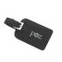 Black San Remo Leather Luggage Tag