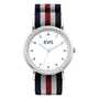 Navy/Red/White Unizex Watch with Nylon Strap