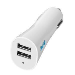 White Dual Car Charger