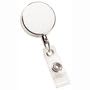 Silver Custom Zip-Pull Metal Badge Holder