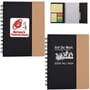 Black/Natural Organiser Sticky Flag Notebook with Pen