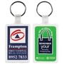 Rectangular Soft PVC Keytag - White