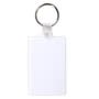 White Rectangular Soft PVC Keytag - White