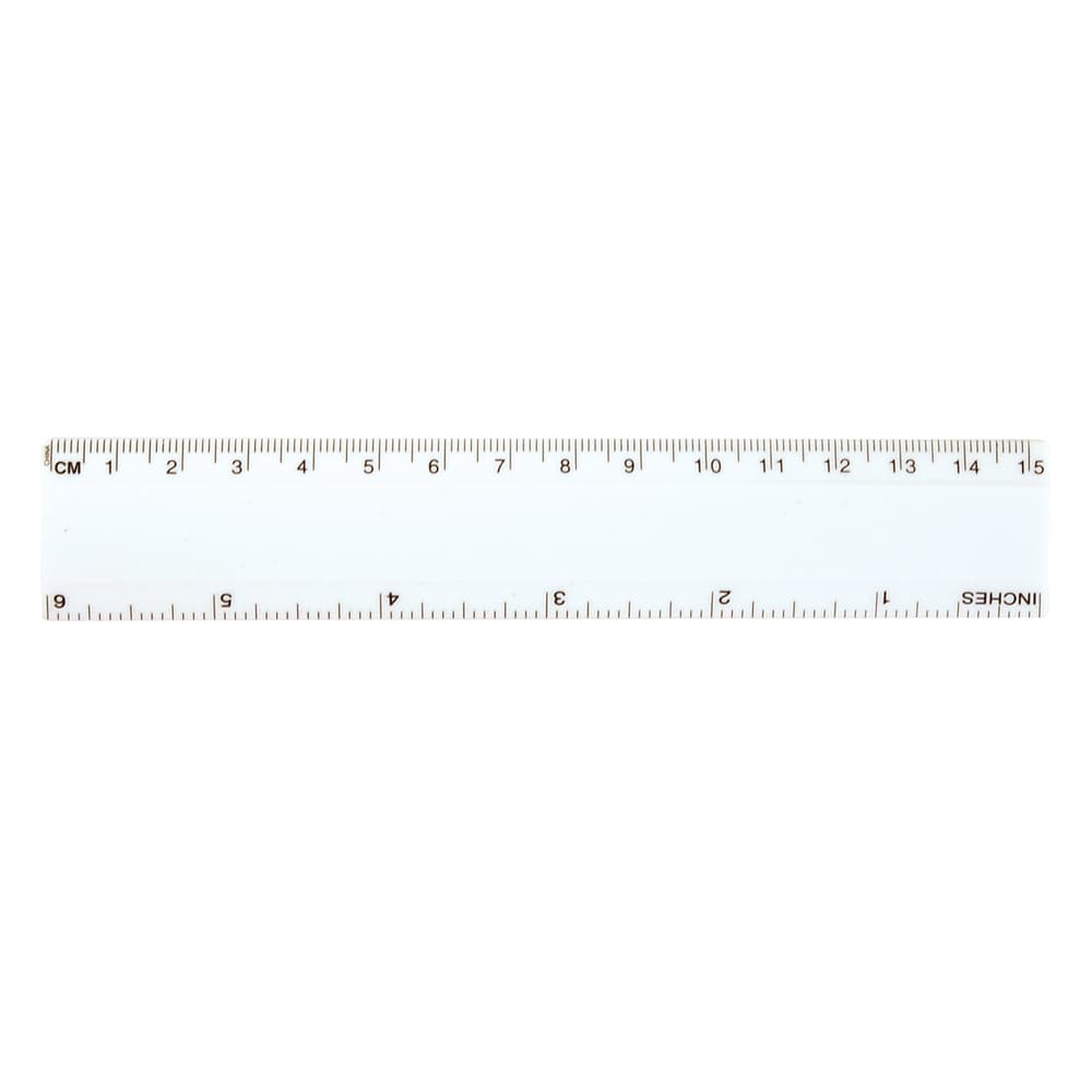 White Plastic Ruler 15cm