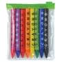 Clear/Green Assorted Colour Crayons in PVC Zipper Pouch