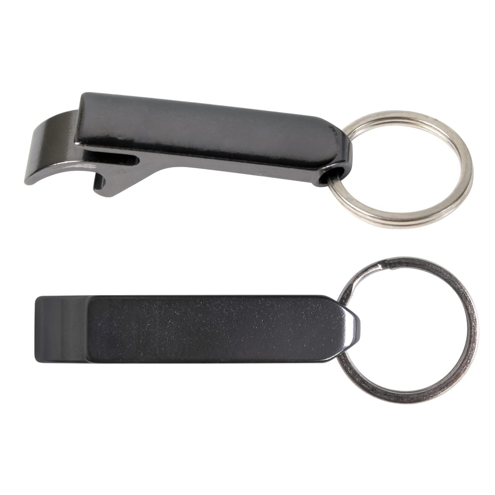 Gunmetal Aluminium Economy Pop Top Keytag